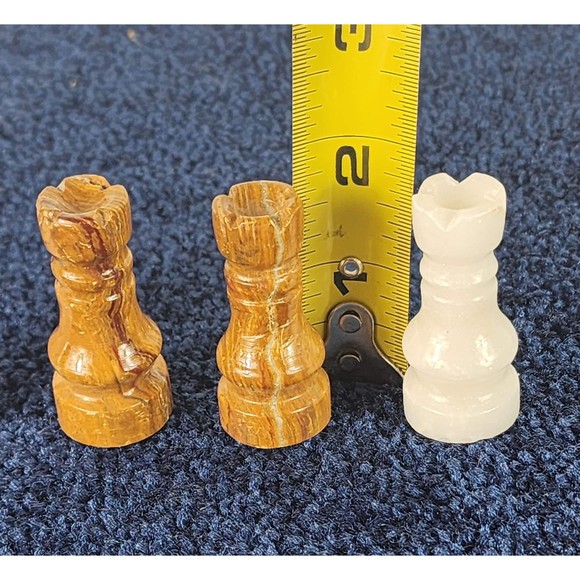 Chess Set pieces 4 Bishops Brown and White Handmade Premium Quality Chess Lovers - Picture 2 of 6